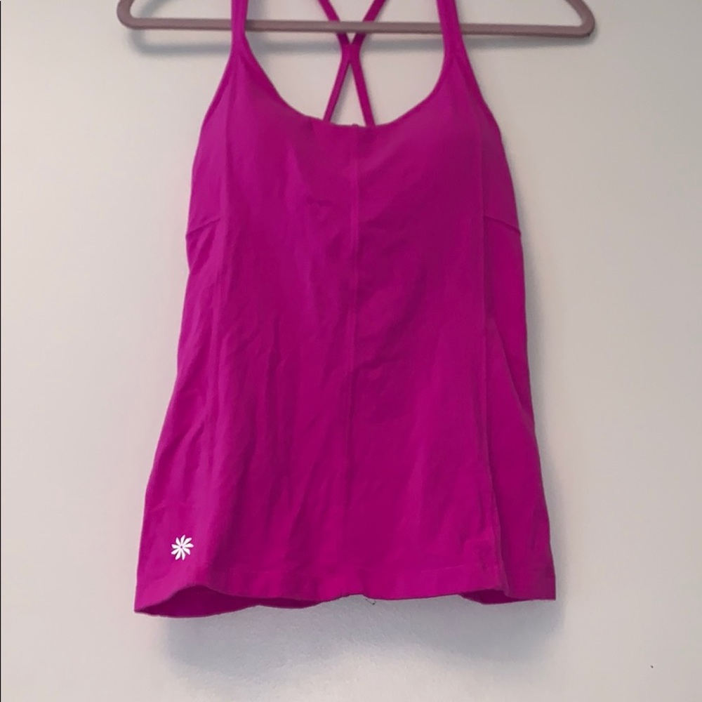 Pink Athleta padded tank top
